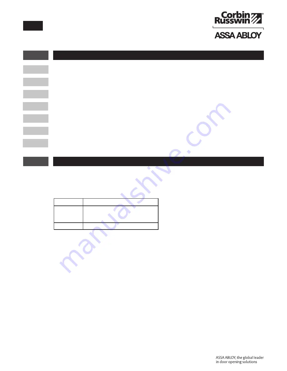 Assa Abloy Corbin Russwin Access 800 TCAC2 Series Скачать руководство пользователя страница 2