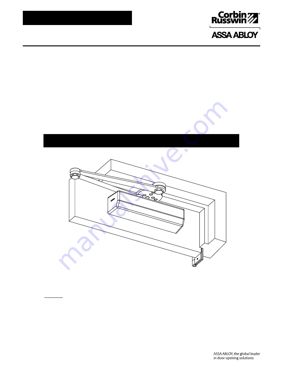 Assa Abloy DC6210 Series Скачать руководство пользователя страница 1