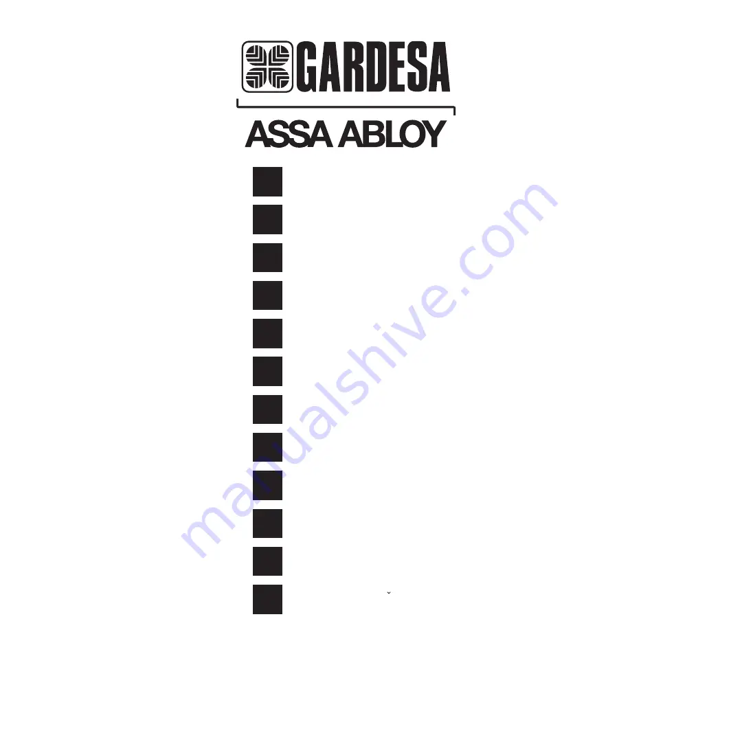 Assa Abloy GARDESA Скачать руководство пользователя страница 1