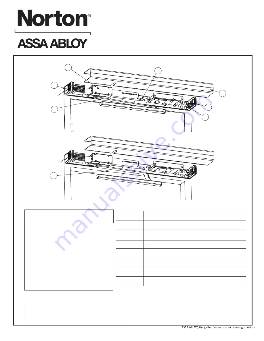 Assa Abloy Norton 6300 Series Скачать руководство пользователя страница 1