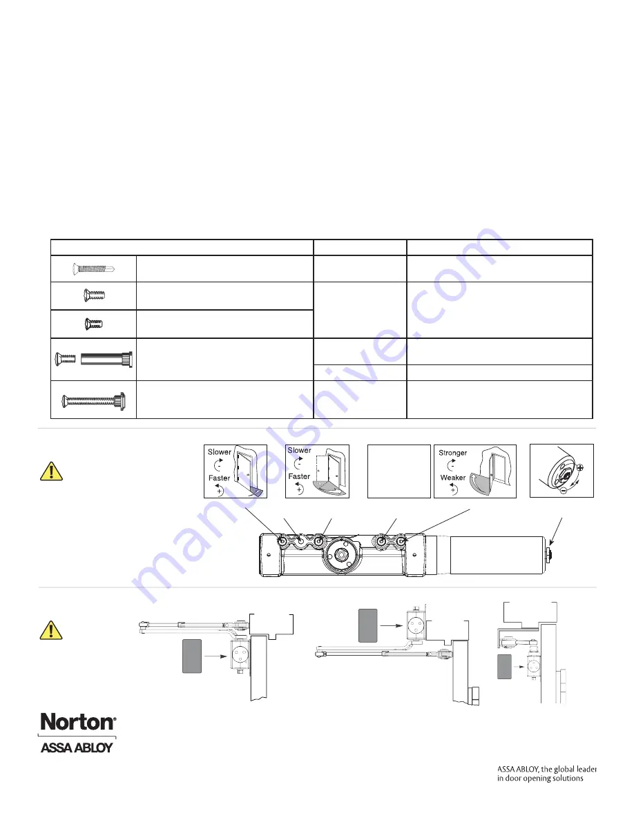 Assa Abloy Norton 7500 Series Installation Instructions Manual Download Page 2