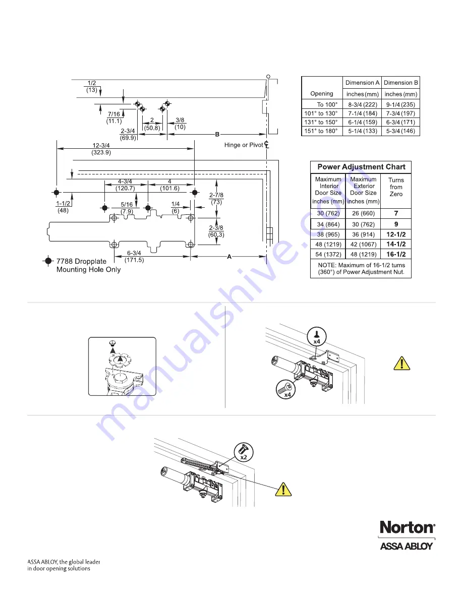 Assa Abloy Norton 7500 Series Installation Instructions Manual Download Page 5