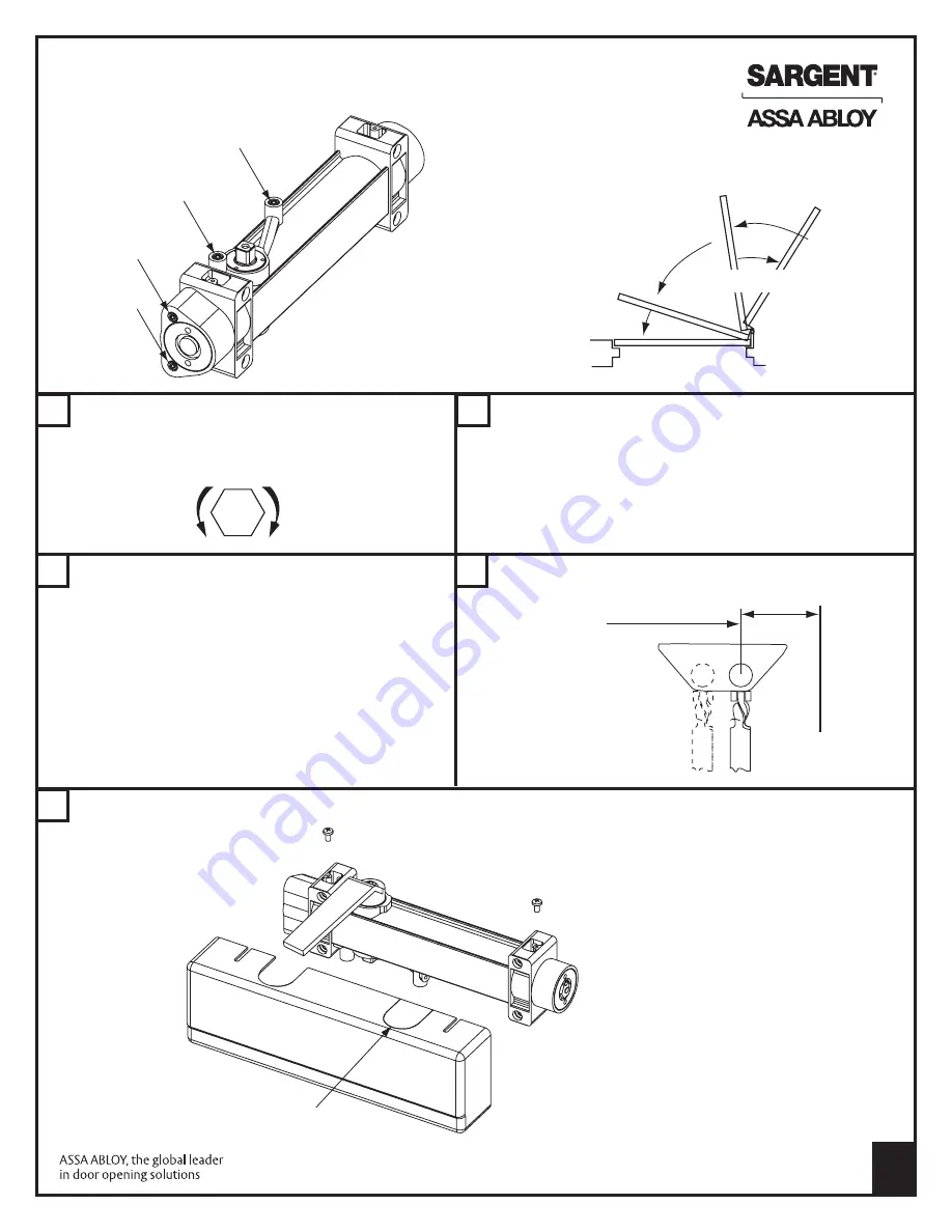 Assa Abloy SARGENT 351 POWERGLIDE Series Скачать руководство пользователя страница 5