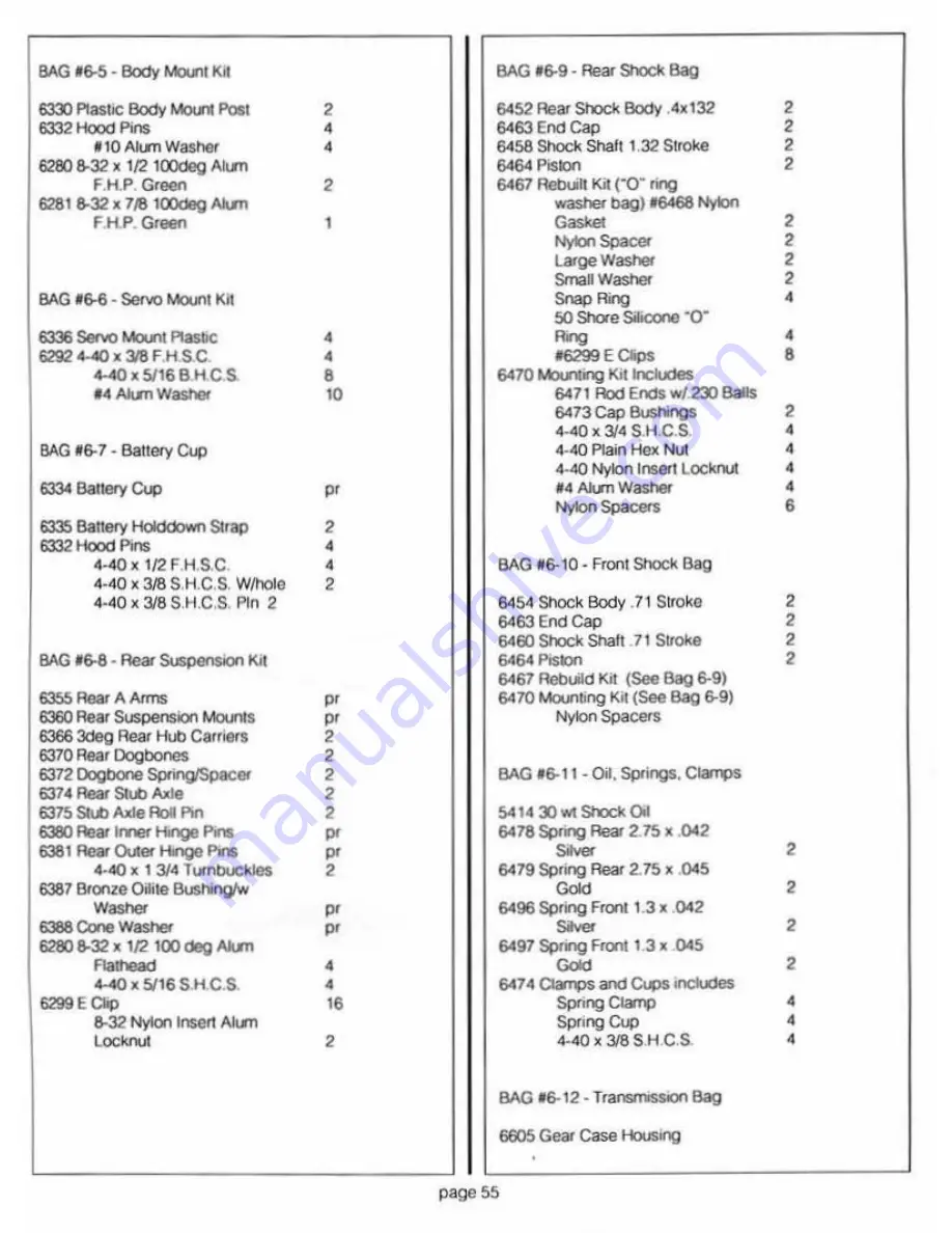 Associated Electrics R10 Instruction Manual Download Page 54