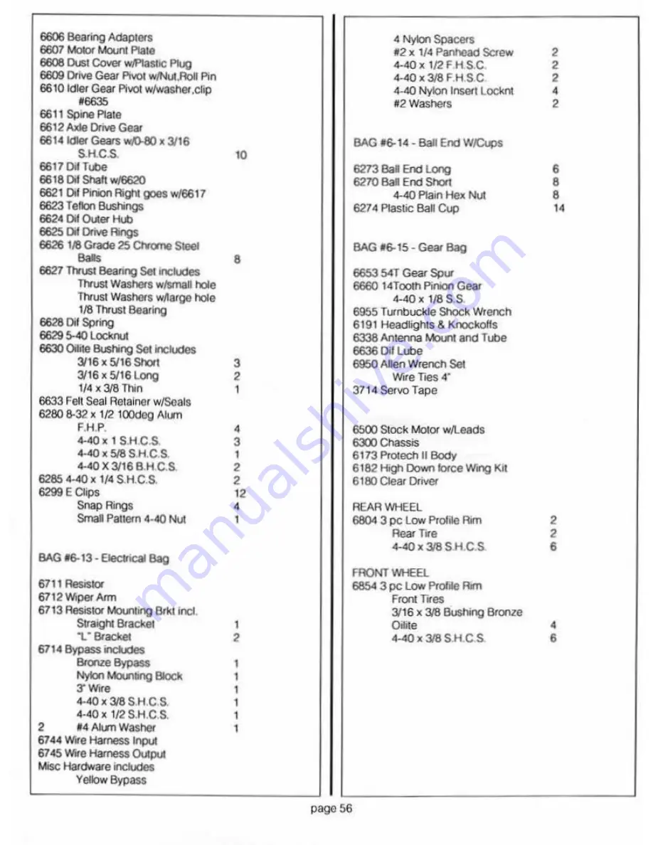 Associated Electrics R10 Instruction Manual Download Page 55