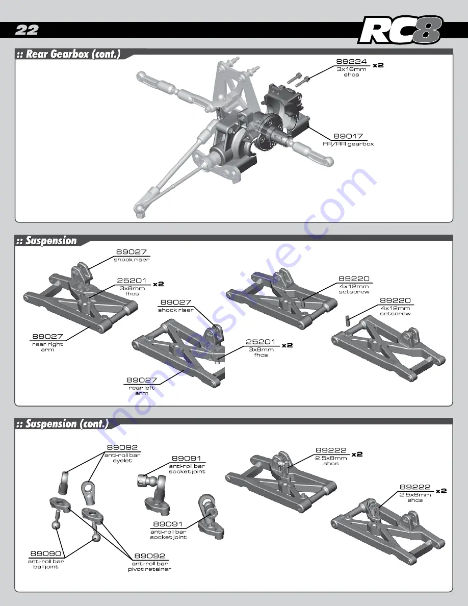 Associated Electrics RC8 Instruction Manual Download Page 22