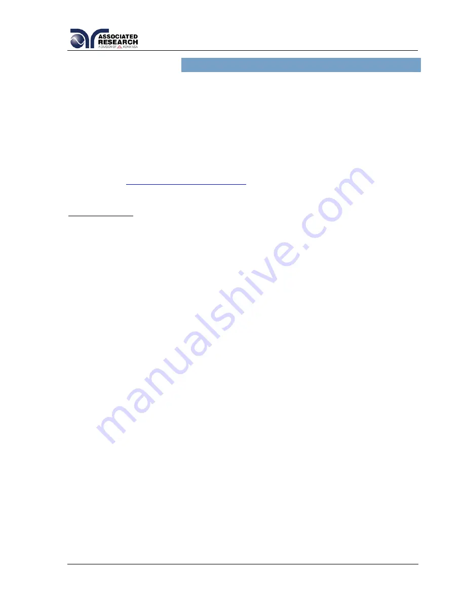 Associated Research 620L Operation And Service Manual Download Page 7