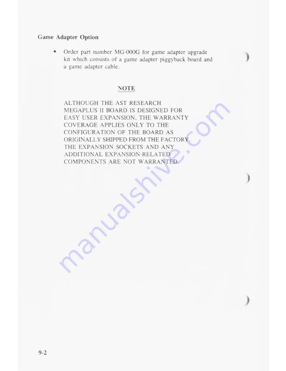 AST RESEARCH MegaPlus II User Manual Download Page 55