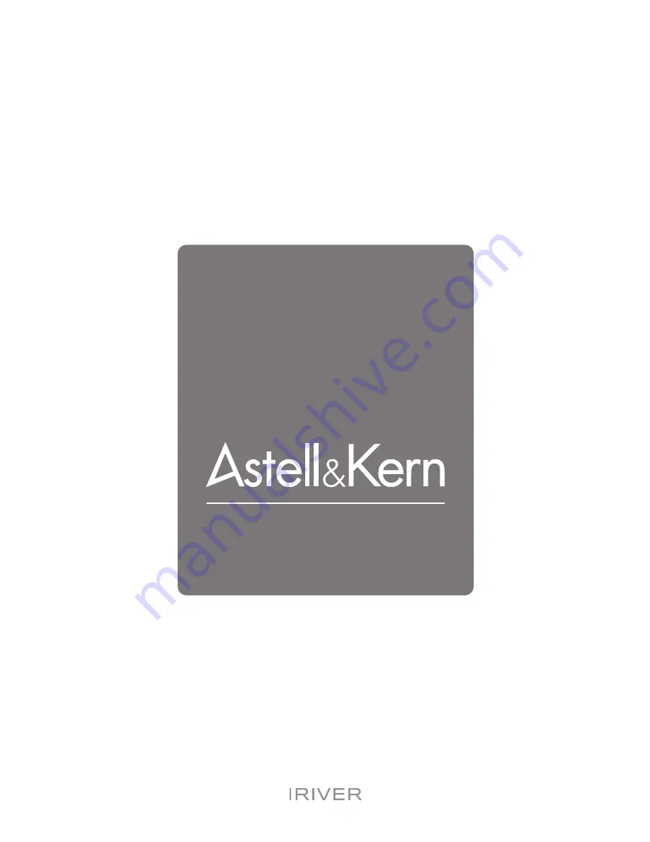 Astell & Kern AK Recorder Скачать руководство пользователя страница 1