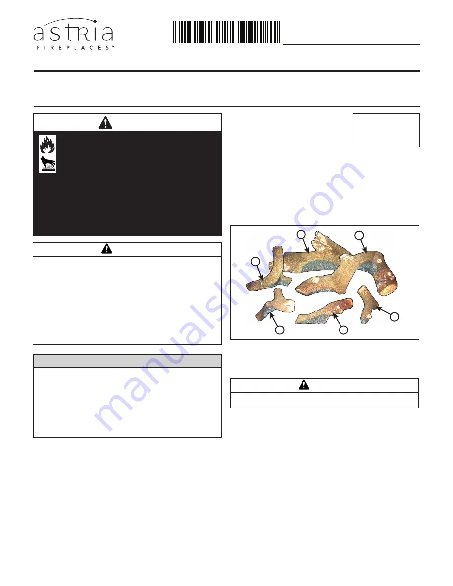 Astria Fireplaces H8707 Installation Instructions Download Page 1