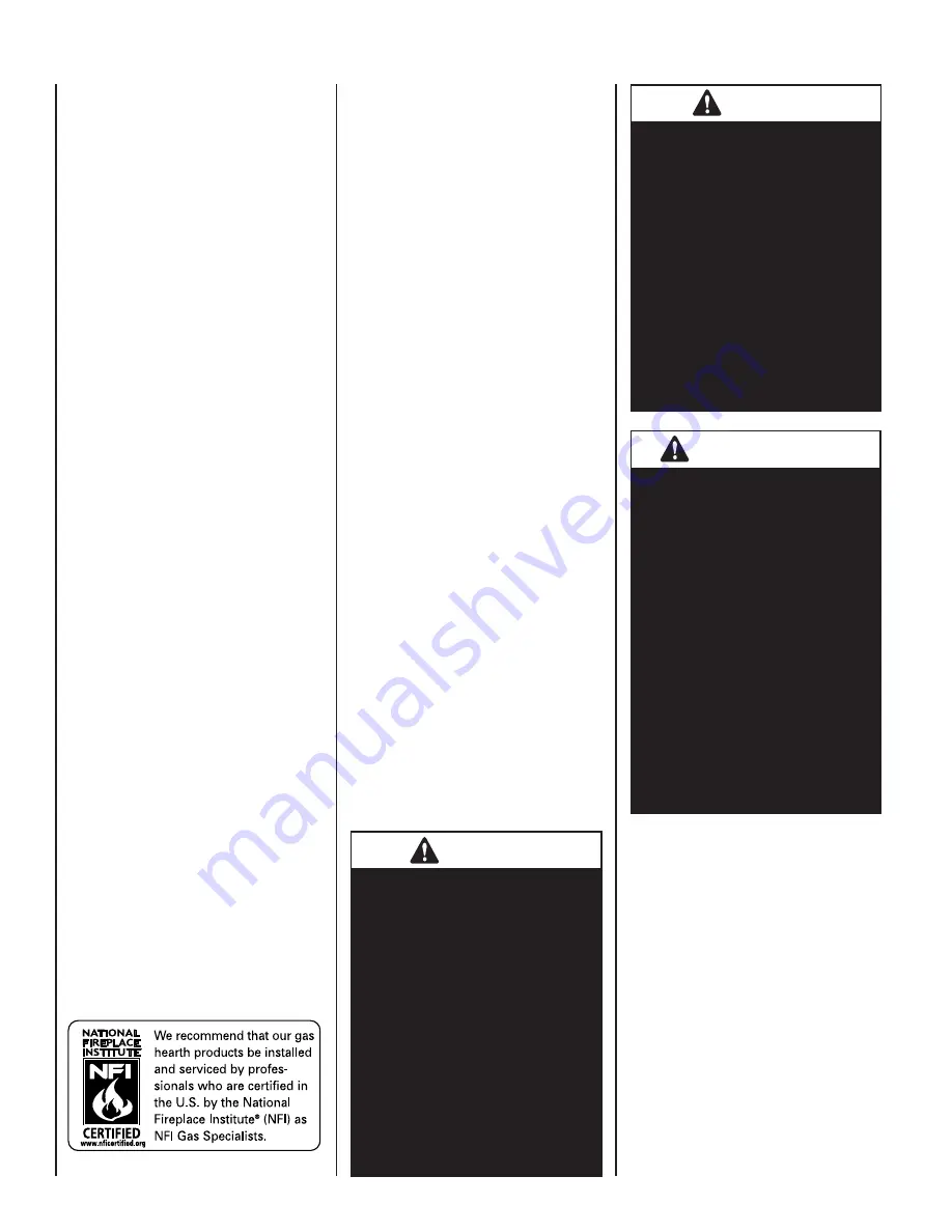 Astria Fireplaces Marin 40STTMN Assembly, Installation And Operation Instructions Download Page 4