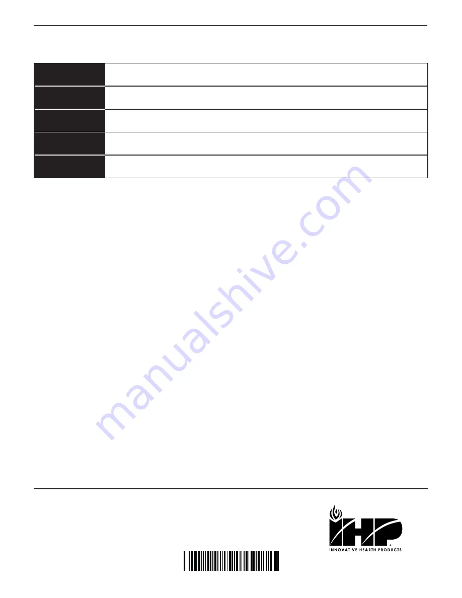 Astria Fireplaces Marin 40STTMN Assembly, Installation And Operation Instructions Download Page 52