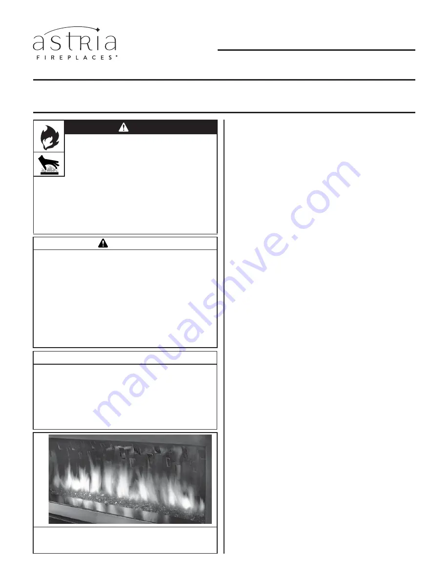 Astria Fireplaces Rhapsody42 Series Скачать руководство пользователя страница 1