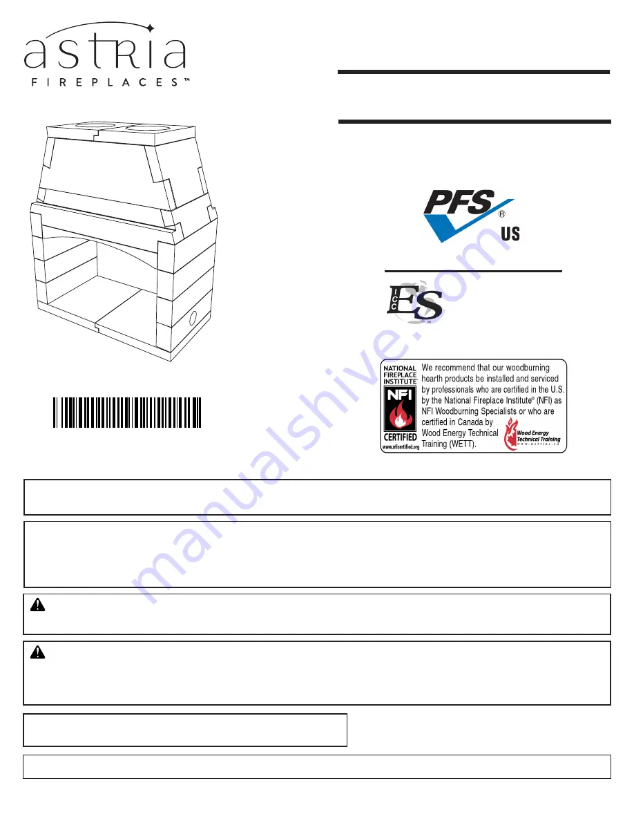 Astria MMST43 Installation And Operation Instructions Manual Download Page 1