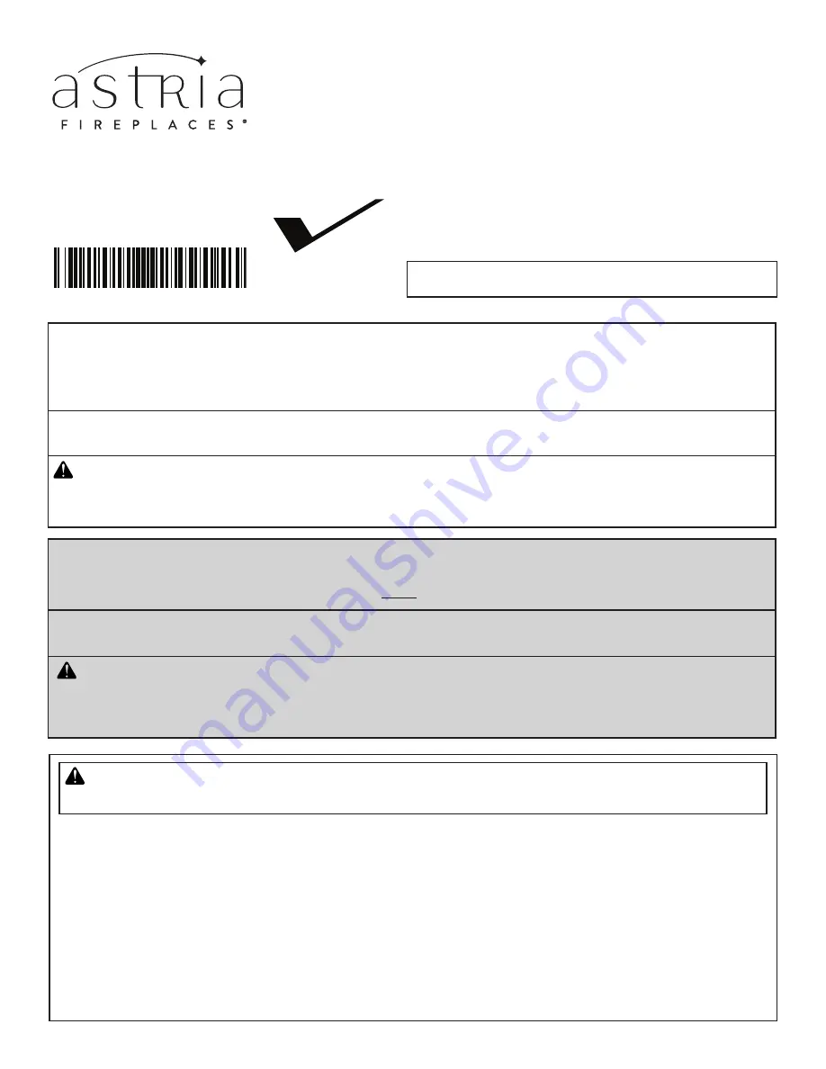 Astria Venetian36 Installation And Operation Instructions Manual Download Page 1