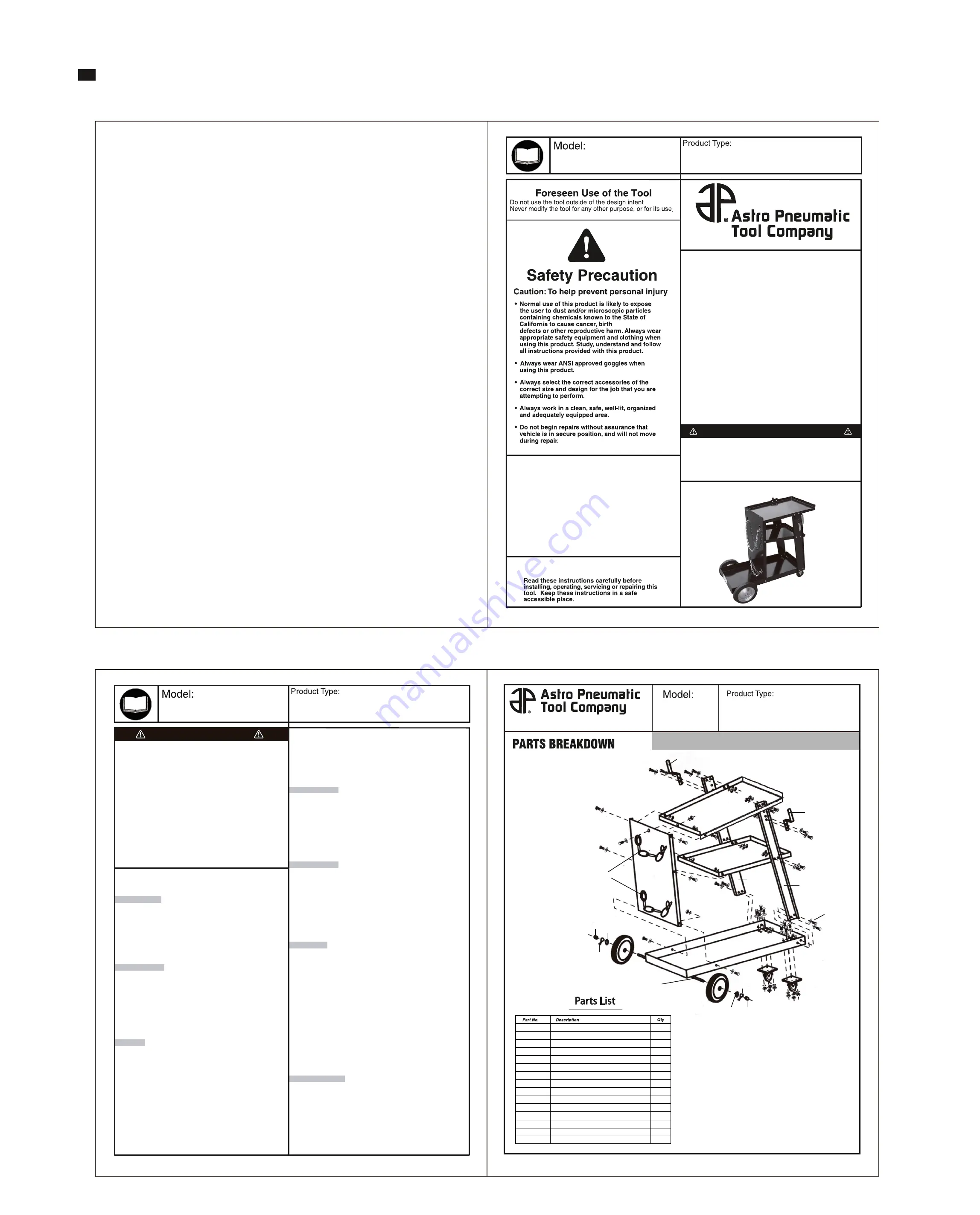 Astro Pneumatic 8202 Скачать руководство пользователя страница 2