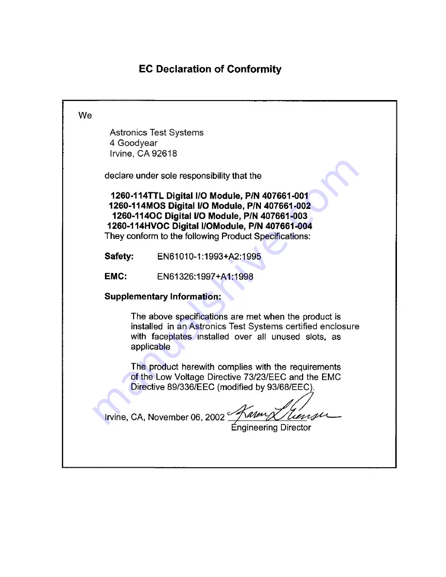 Astronics 407661-001 User Manual Download Page 6