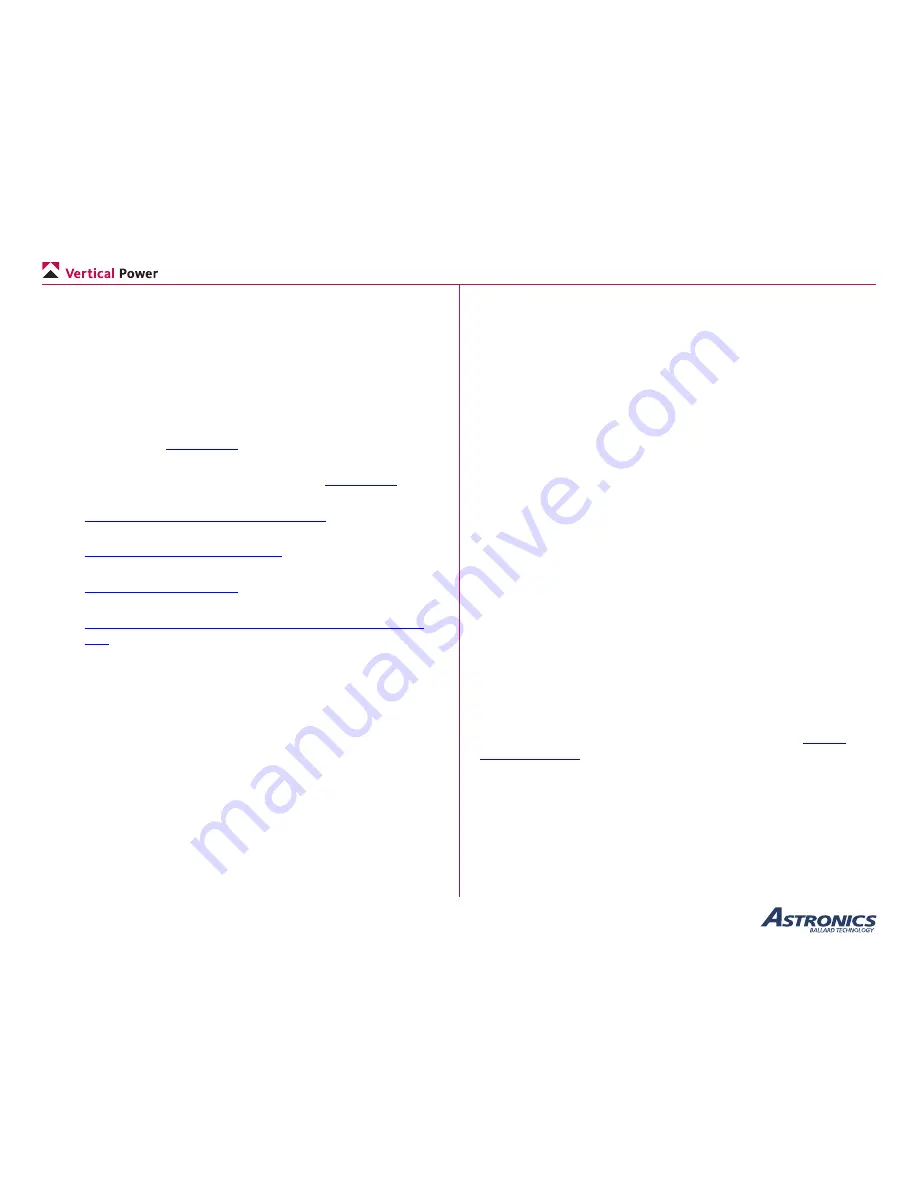 Astronics Vertical Power Installation And Operating Manual Download Page 9