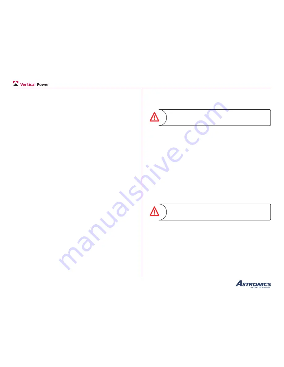 Astronics Vertical Power Installation And Operating Manual Download Page 21