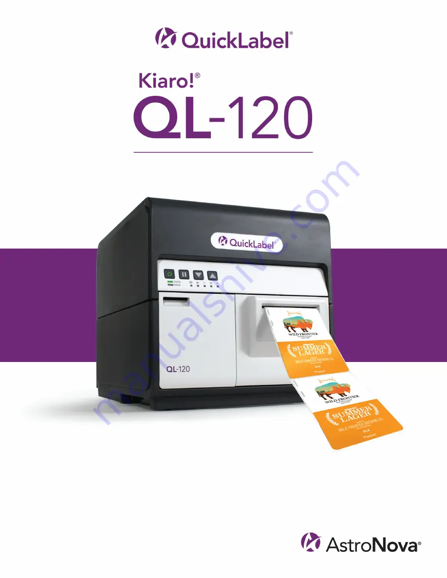 AstroNova QuickLabel Kiaro! QL-120 User Manual Download Page 1