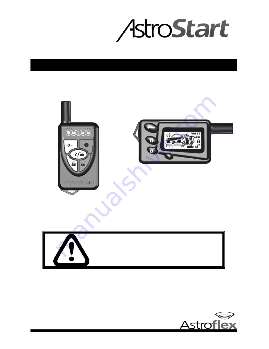 AstroStart 2205U User Manual Download Page 1