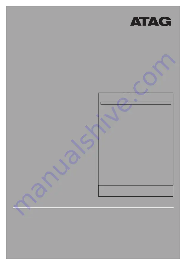 Atag DW7113XA Operating Instructions Manual Download Page 1