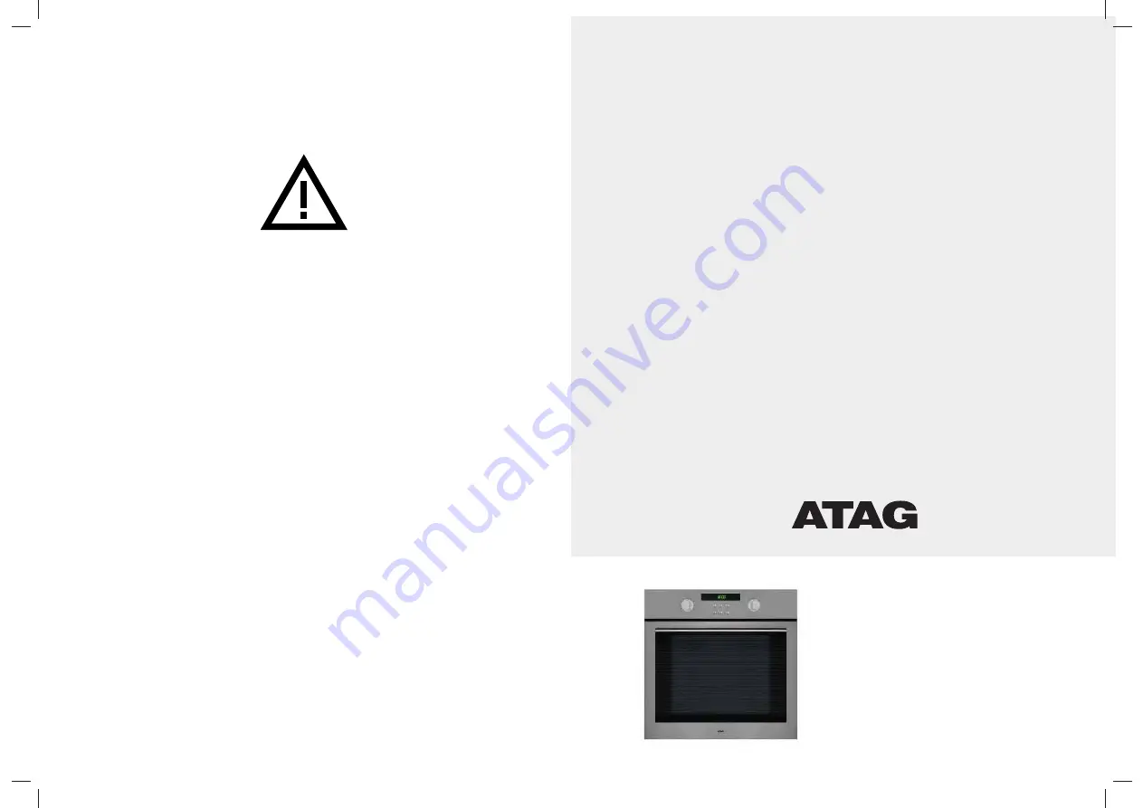 Atag OX6411F Instructions For Use Manual Download Page 1