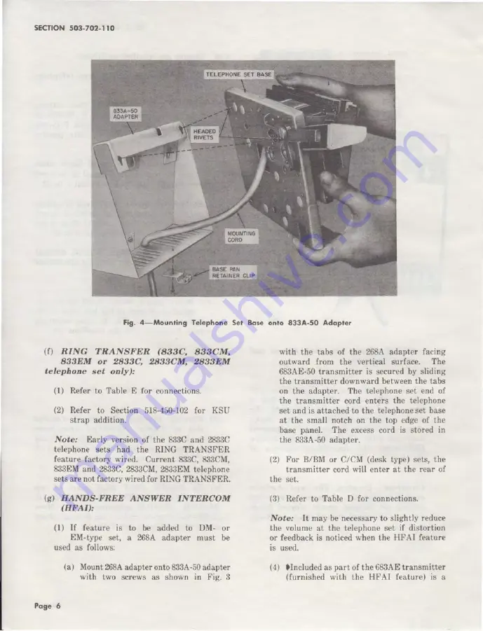 AT&T 2833 Series Identification, Installation, Connections, And Maintenance Download Page 6