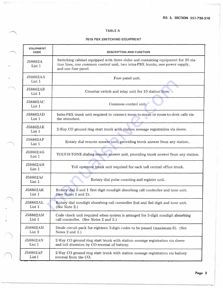 AT&T 761B PBX Identification, Installation, And Connections Download Page 3