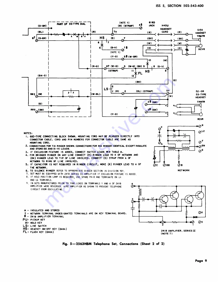 AT&T BELL 2563HB Manual Download Page 9