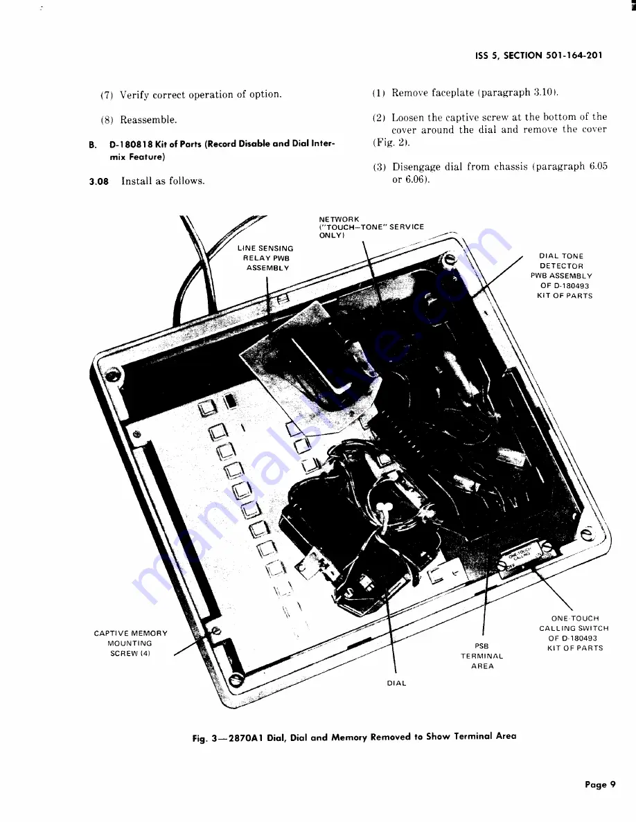 AT&T BELL SYSTEM Touch-A-Matic 2870A1 Identification, Installation, Connections, Operation, And Maintenance Download Page 9