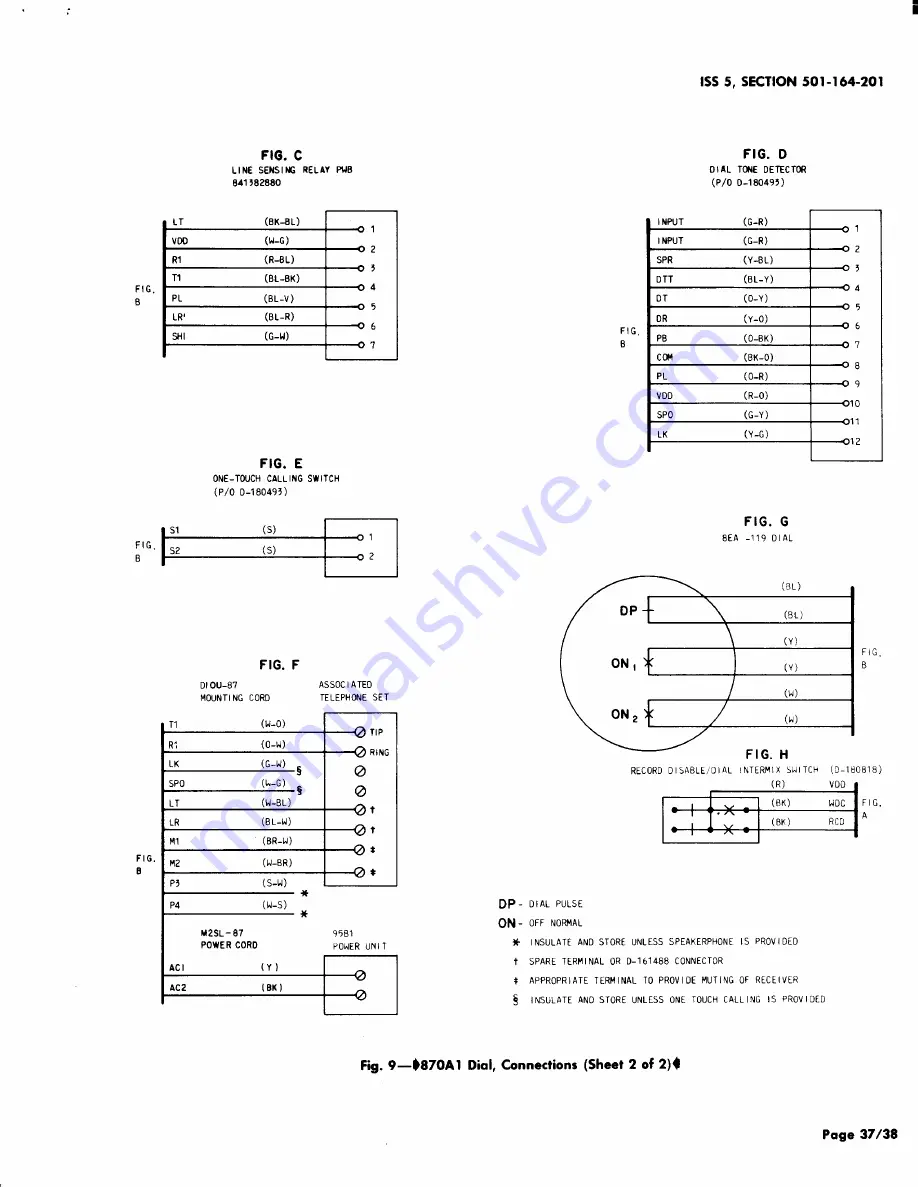 AT&T BELL SYSTEM Touch-A-Matic 2870A1 Identification, Installation, Connections, Operation, And Maintenance Download Page 35