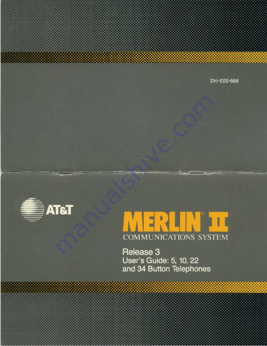 AT&T MERLIN II 10 User Manual Download Page 1