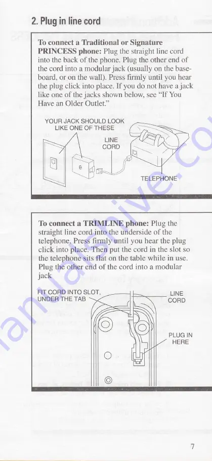 AT&T Signature PRINCESS Service And Reference Manual Download Page 9