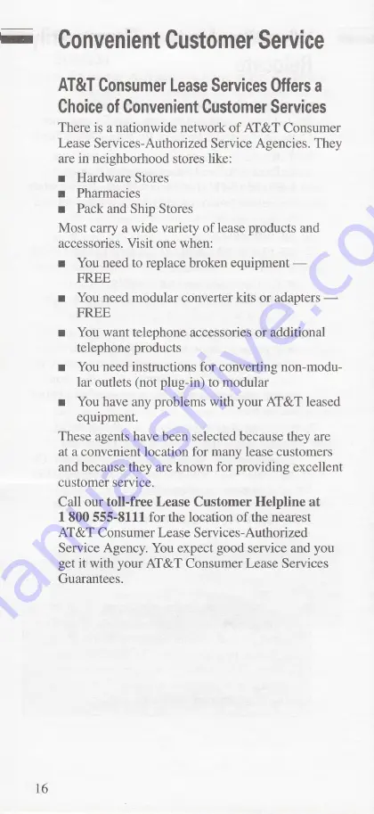 AT&T Signature PRINCESS Service And Reference Manual Download Page 17