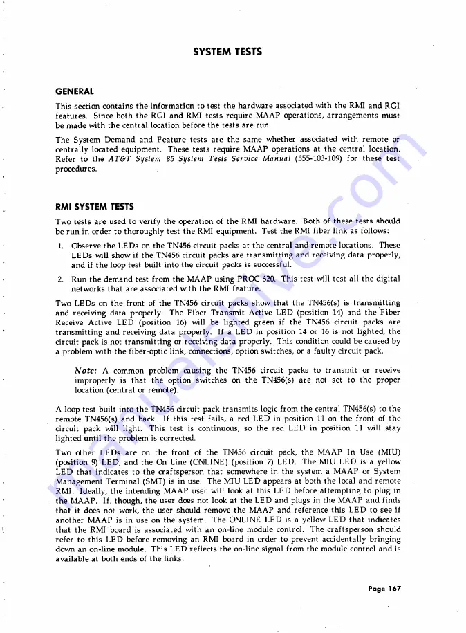 AT&T System 85 Installation And Test Download Page 183