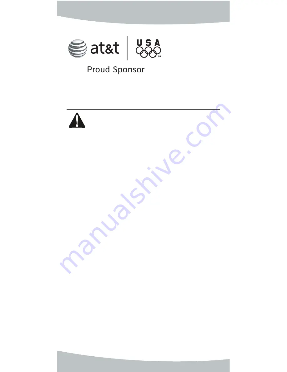 AT&T TRIMLINE 210 Important Product Information Manual Download Page 1