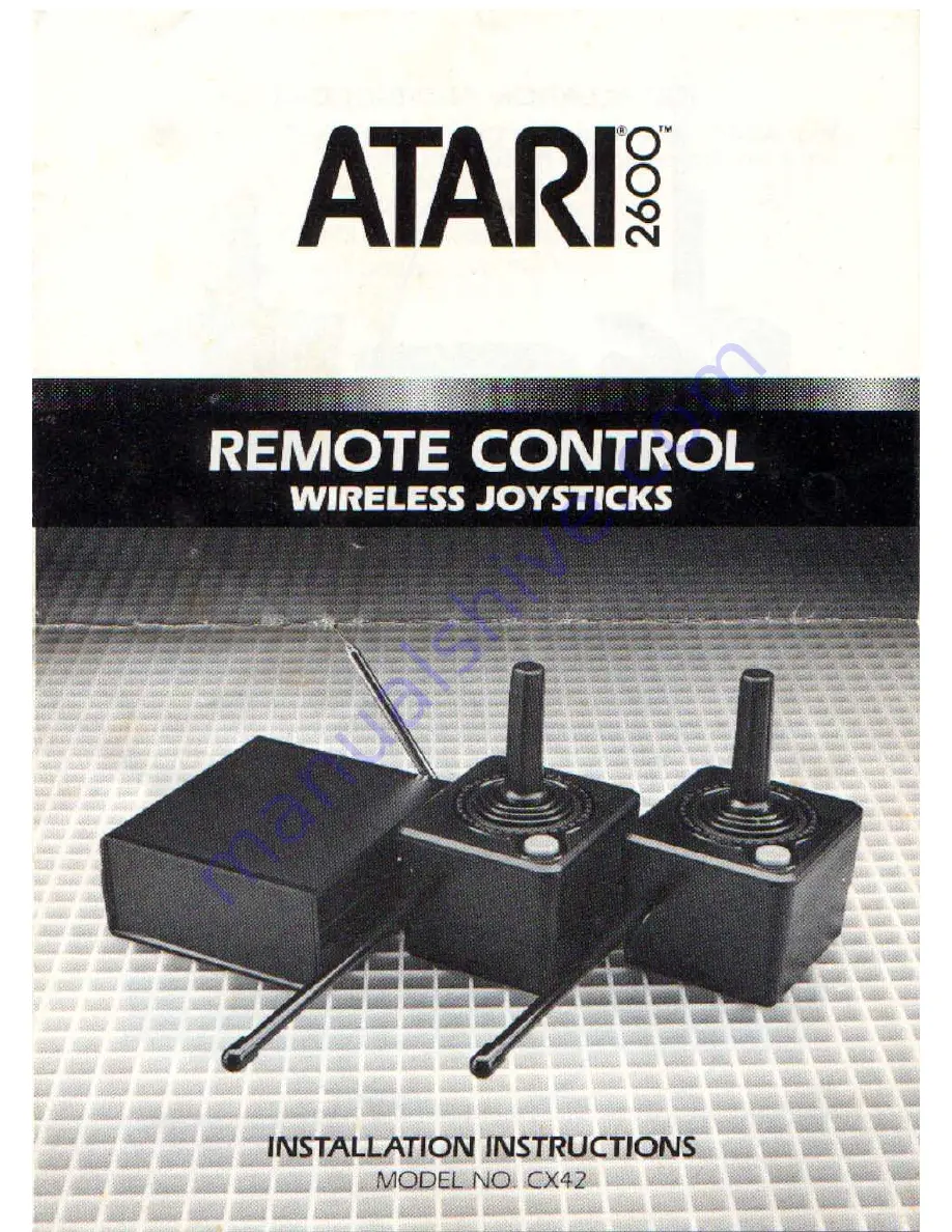 Atari 2600 CX42 Installation Instructions Download Page 1