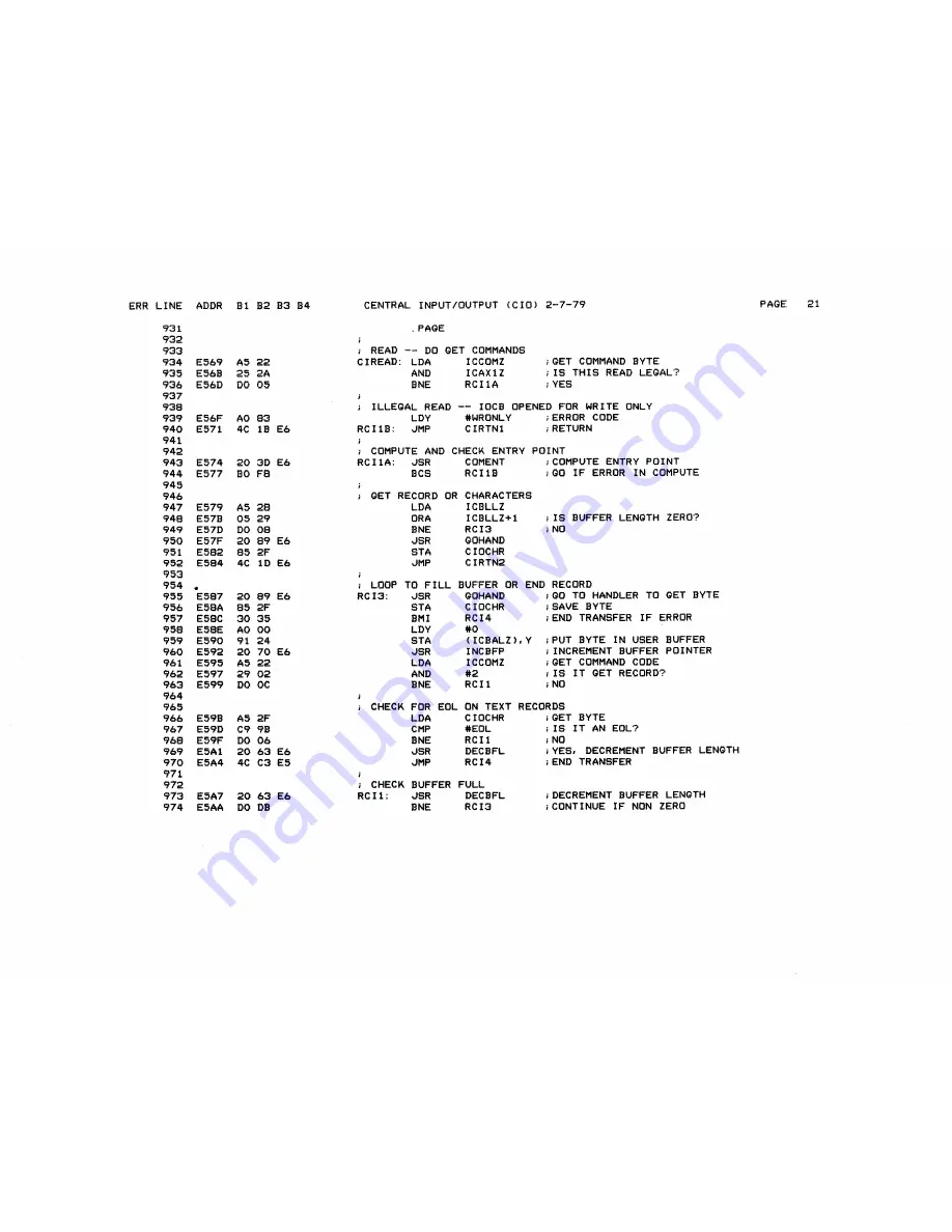 Atari 400 Technical Reference Manual Download Page 282