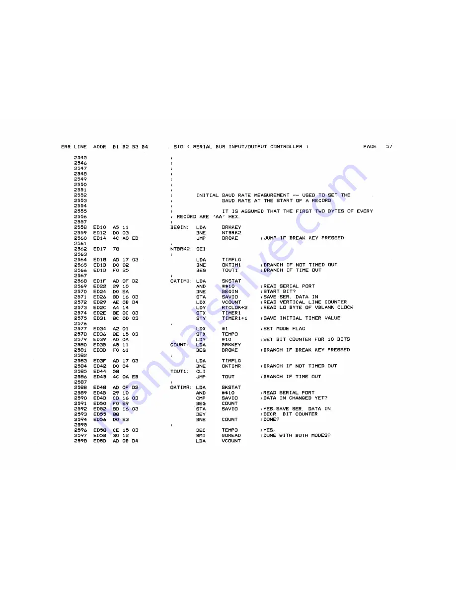 Atari 400 Technical Reference Manual Download Page 318