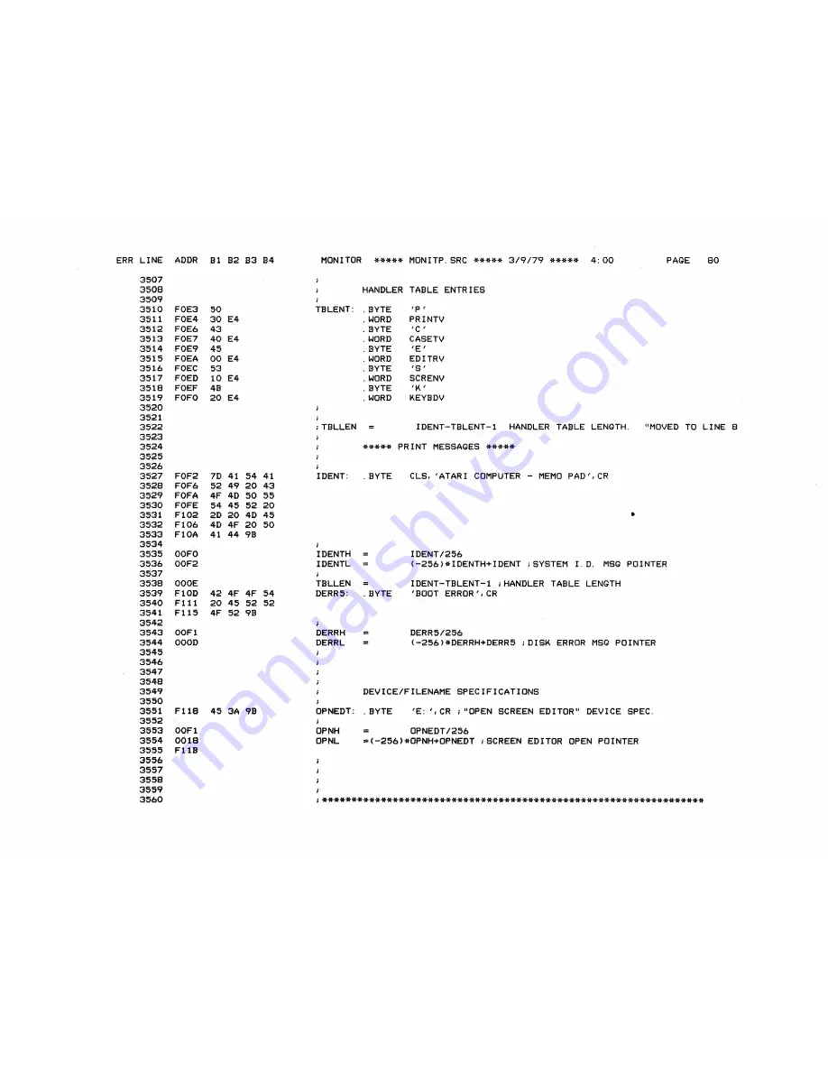 Atari 400 Technical Reference Manual Download Page 341