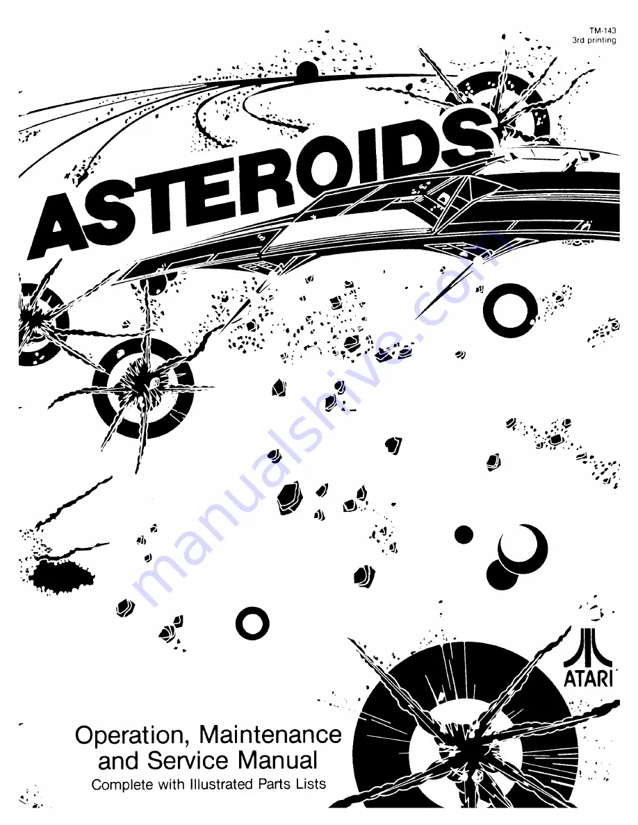 Atari ASTEROIDS Operation, Maintenance And Service Manual Download Page 1