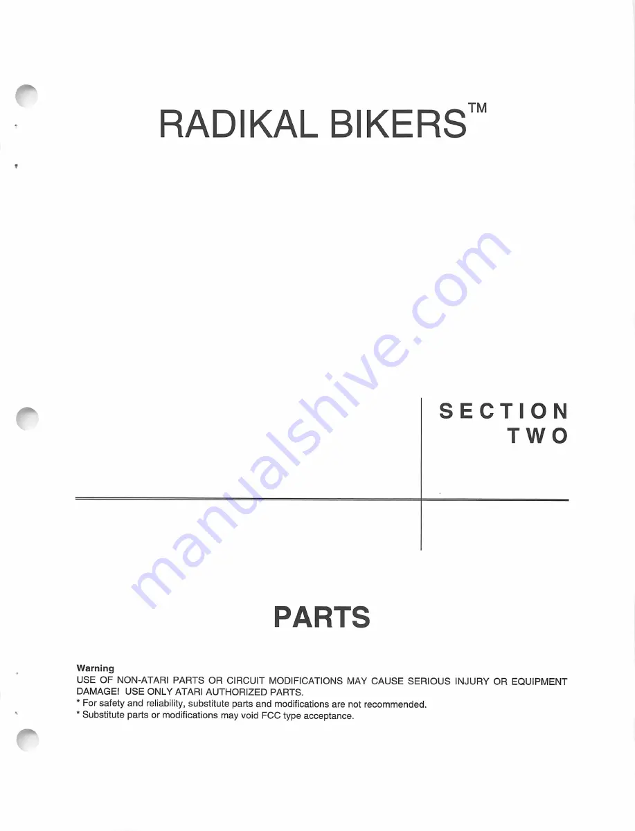 Atari RadiKal Bikers 33338 Operation Manual Download Page 31