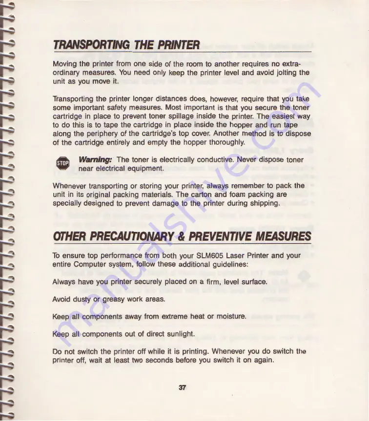 Atari SLM605 Series Owner'S Manual Download Page 43