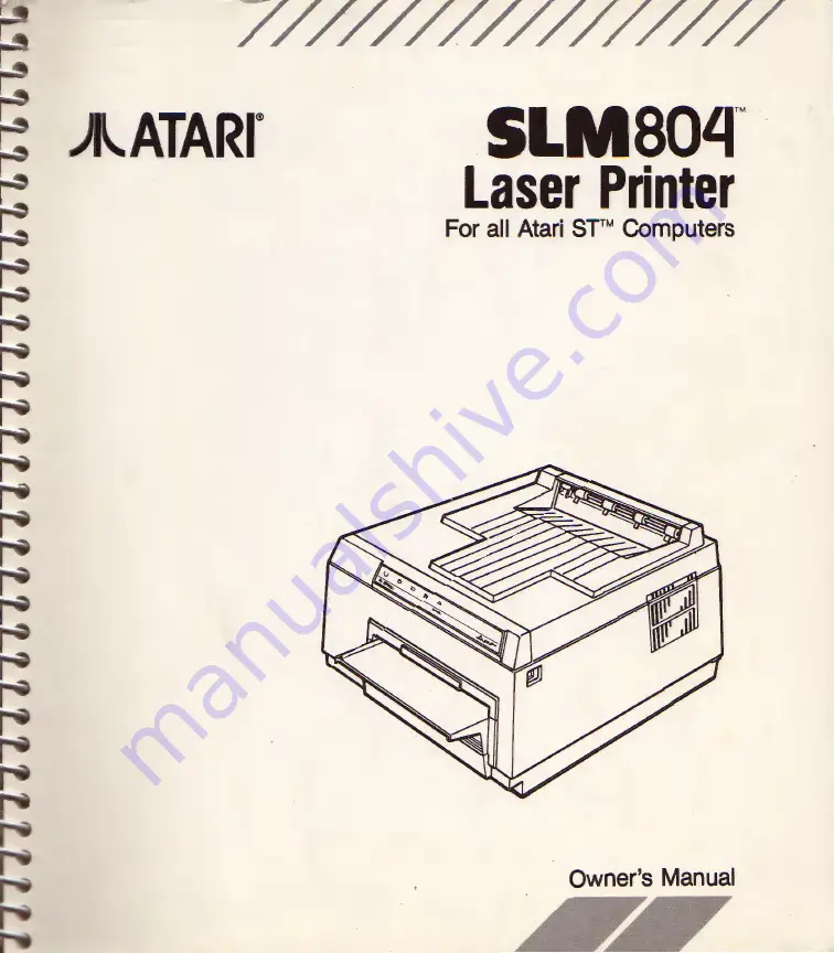 Atari SLM804 Series Owner'S Manual Download Page 1