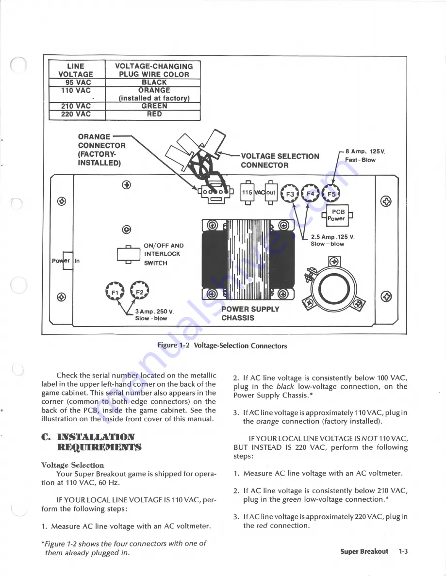 Atari Super Breakout Operation, Maintenance And Service Manual Download Page 13