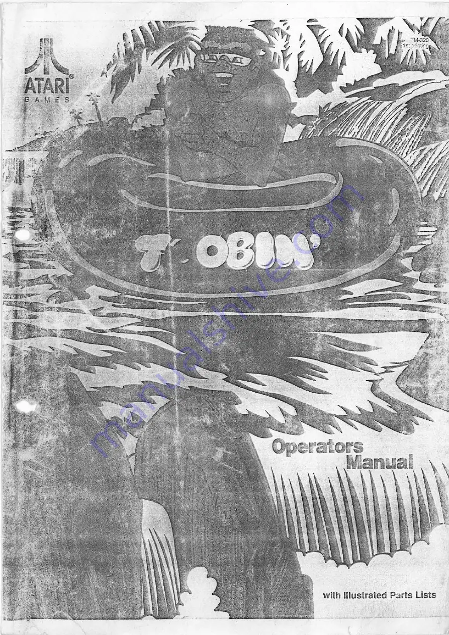 Atari TOOBIN' Operator'S Manual Download Page 1