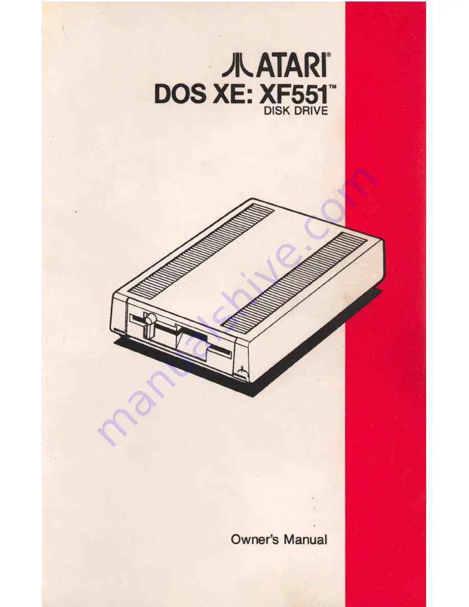 Atari XF551 Owner'S Manual Download Page 1