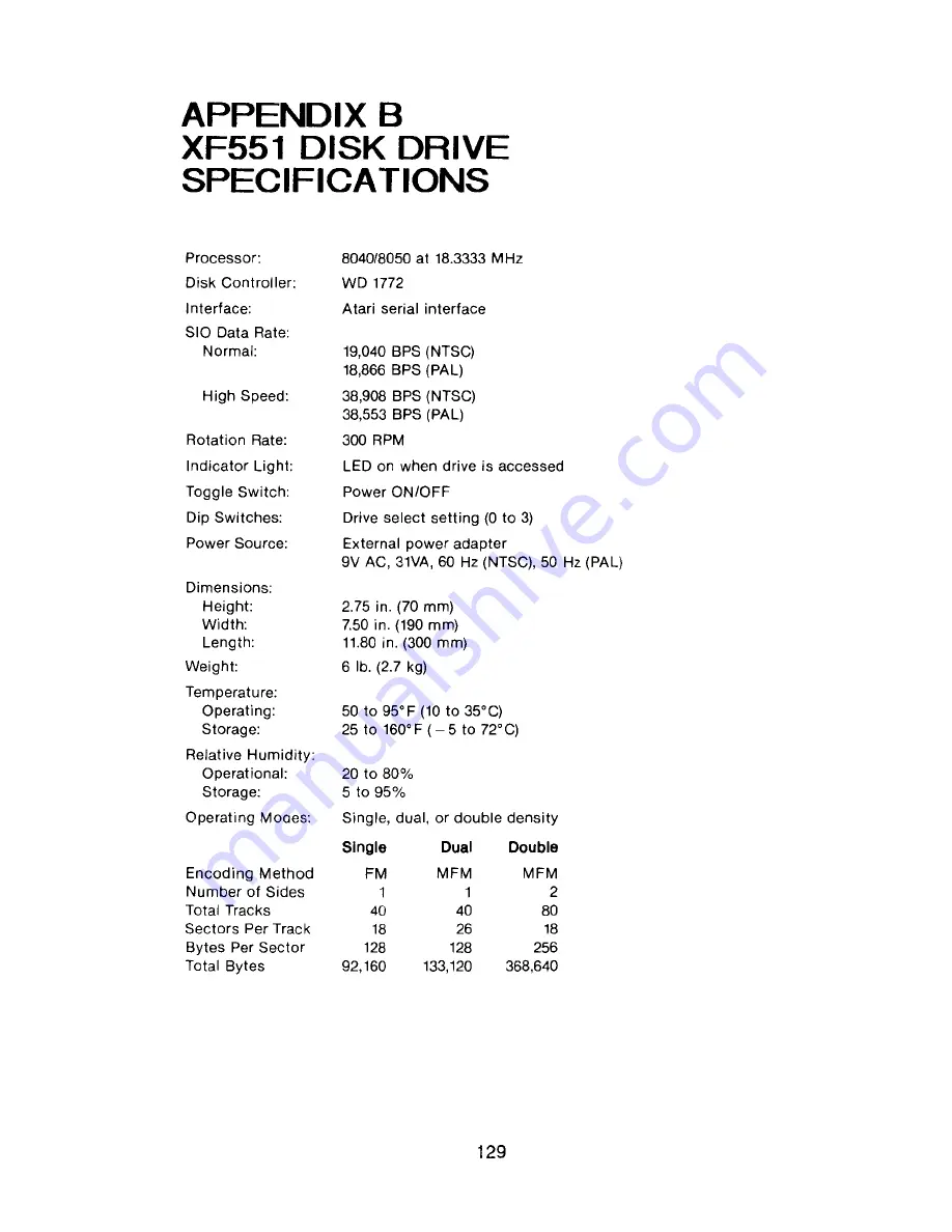 Atari XF551 Owner'S Manual Download Page 130