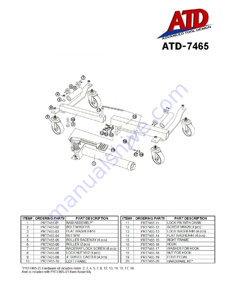 ATD Tools ATD-7465 Operating Instructions Download Page 2